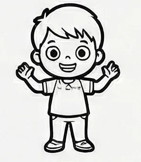 a drawing of a boy with a smile.webp